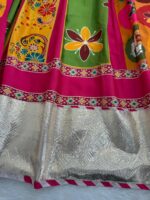 Multi Color American Crepe Fabric Digital Print Navratri Lehenga