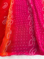 Multi Color Faux Georgette Fabric Digital Print Bandhani Anarkali Suit