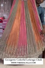 Multi Color Faux Georgette Fabric Sequence Work Lehenga