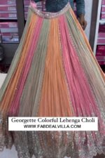 Multi Color Faux Georgette Fabric Sequence Work Lehenga