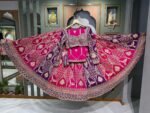 Multi Color Faux Georgette Fabric Thread And Sequence Work Lehenga