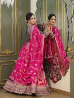 Multi Color Faux Georgette Fabric Thread And Sequence Work Lehenga