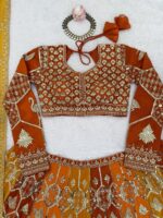 Multi Color Faux Georgette Fabric Thread And Sequence Work Lehenga