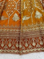 Multi Color Faux Georgette Fabric Thread And Sequence Work Lehenga