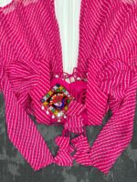 Pink Color Faux Georgette Fabric Digital Print Navratri Special Top Lehenga