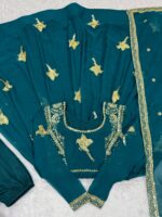 Rama Color Faux Georgette Fabric Thread With Sequence Work Gown