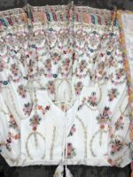 White Color Faux Georgette Fabric Thread With Sequence Work Suit