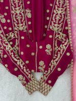 Maroon Color Faux Georgette Fabric Sequence Work Top Lehenga Set