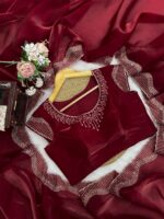 Maroon Color Jimmy Choo Fabric Hot Fixing Work Saree-FDVKD607MAROON (7) Maroon Color Jimmy Choo Fabric Hot Fixing Work Saree