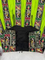 Multi Color Faux Georgette Fabric Thread With Sequence Work Navratri Top Lehenga Set