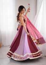 Multi Color Heavy Rayon Fabric Gamthi With Mirror Work Navratri Lehenga-FDVKDSP50MULTI (2) Multi Color Heavy Rayon Fabric Gamthi With Mirror Work Navratri Lehenga
