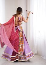 Multi Color Heavy Rayon Fabric Gamthi With Mirror Work Navratri Lehenga-FDVKDSP50MULTI (4) Multi Color Heavy Rayon Fabric Gamthi With Mirror Work Navratri Lehenga