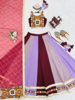 Multi Color Heavy Rayon Fabric Gamthi With Mirror Work Navratri Lehenga-FDVKDSP50MULTI (7) Multi Color Heavy Rayon Fabric Gamthi With Mirror Work Navratri Lehenga