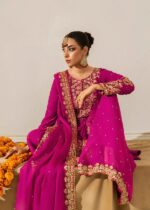 Pink Faux Georgette Fabric Palazzo Set With Pearl Work