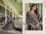 Purple Color Fancy Crunchy Fabric Heavy Embroidery Work Suit