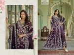 Purple Color Fancy Crunchy Fabric Heavy Embroidery Work Suit