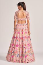 Baby Pink Color Faux Georgette Fabric Sequence Work Lehenga