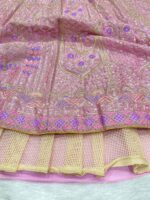 Baby Pink Color Kasturi Silk Fabric Sequence Work Lehenga