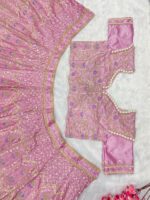 Baby Pink Color Kasturi Silk Fabric Sequence Work Lehenga