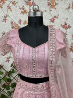 Baby Pink Color Net Fabric Sequence Work Lehenga