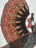 Black Color Faux Georgette Fabric Sequence Work Lehenga