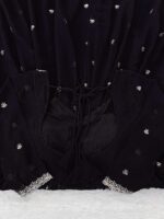 Black Color Faux Georgette Fabric Thread With Sequence Work Anarkali Suit
