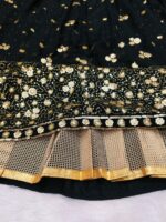 Black Color Georgette Fabric Sequence Work Lehenga