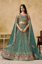 Blue Color Georgette Fabric Sequence Embroidery Work Lehenga