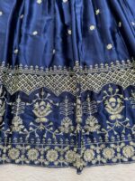 Blue Color Japan Satin Fabric Sequence Work Lehenga