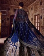 Blue Color Slub Silk Fabric Sequence Work Lehenga