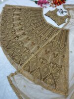 Brown Color Butterfly Net Fabric Sequence Work Lehenga