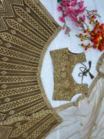 Brown Color Butterfly Net Fabric Sequence Work Lehenga