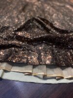 Brown Color Tapeta Satin Silk Fabric Sequence Work Lehenga