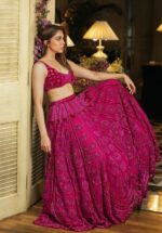 Dark Pink Color Kasturi Silk Fabric Sequence Work Lehenga