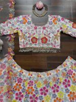 Floral Design Multi Color Faux Georgette Fabric Sequence Work Lehenga