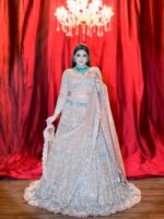 Gold Color Butterfly Net Fabric Sequence Work Lehenga