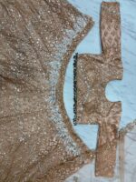 Gold Color Butterfly Net Fabric Sequence Work Lehenga