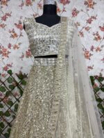 Gold Color Karishma Silk Fabric Sequence Work Lehenga