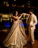 Gold Color Karishma Silk Fabric Sequence Work Lehenga