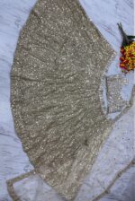 Gold Color Karishma Silk Fabric Sequence Work Lehenga