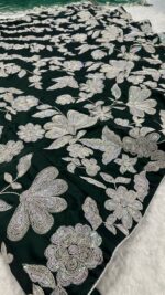 Green Color Kasturi Silk Georgette Fabric Sequence Work Lehenga