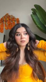 Haldi Special Yellow Color Faux Georgette Fabric Hand Work Anarkali Suit