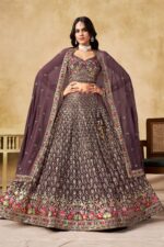 Light Purple Color Georgette Fabric Sequence Embroidery Work Lehenga