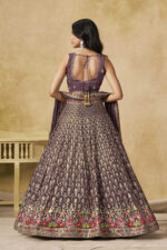 Light Purple Color Georgette Fabric Sequence Embroidery Work Lehenga