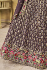 Light Purple Color Georgette Fabric Sequence Embroidery Work Lehenga