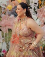 Multi Color Faux Georgette Fabric Sequence Work Lehenga