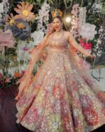 Multi Color Faux Georgette Fabric Sequence Work Lehenga