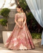 Multi Color Slub Silk Fabric Sequence Work Lehenga