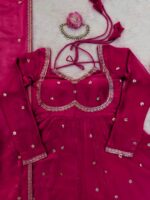 Pink Color Fendi Silk Fabric Sequence Work Anarkali Suit