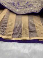 Purple Color Slub Silk Fabric Sequence Work Lehenga